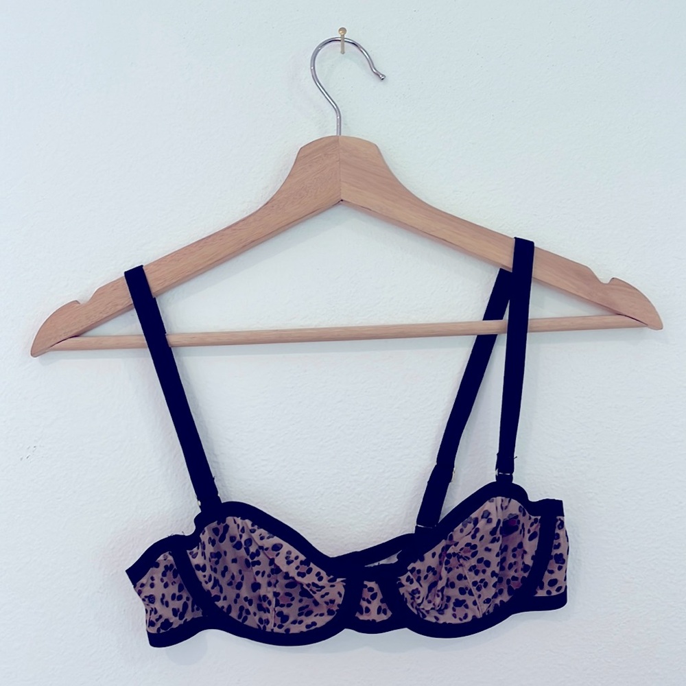 CUUP 30A leopard demi cup bra